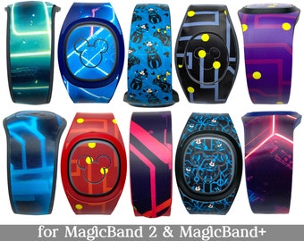 Tron Skin for MagicBand 2.0 or MagicBand+ | Magic Band Decal | Disney World Trip | Fits Child and Adult Magic Band | Lightcycle Run