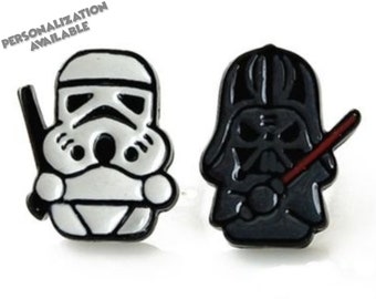 Star Wars Stormtrooper and Darth Vader Earrings | Star Wars Earrings | Storm Trooper Earrings | Storm Trooper Jewelry | Darth Vader Jewelry