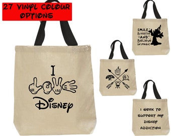 Custom Disney Canvas Tote Bag