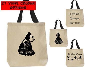 Custom Beauty and the Beast Tote Bag | Disney Canvas Tote Bag