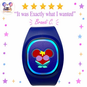 Ariel Decal for MagicBand 2 or MagicBand+ | Magic Band Decal | Little Mermaid Vinyl Sticker for Mickey | Decoration for Disney World Trip image 2