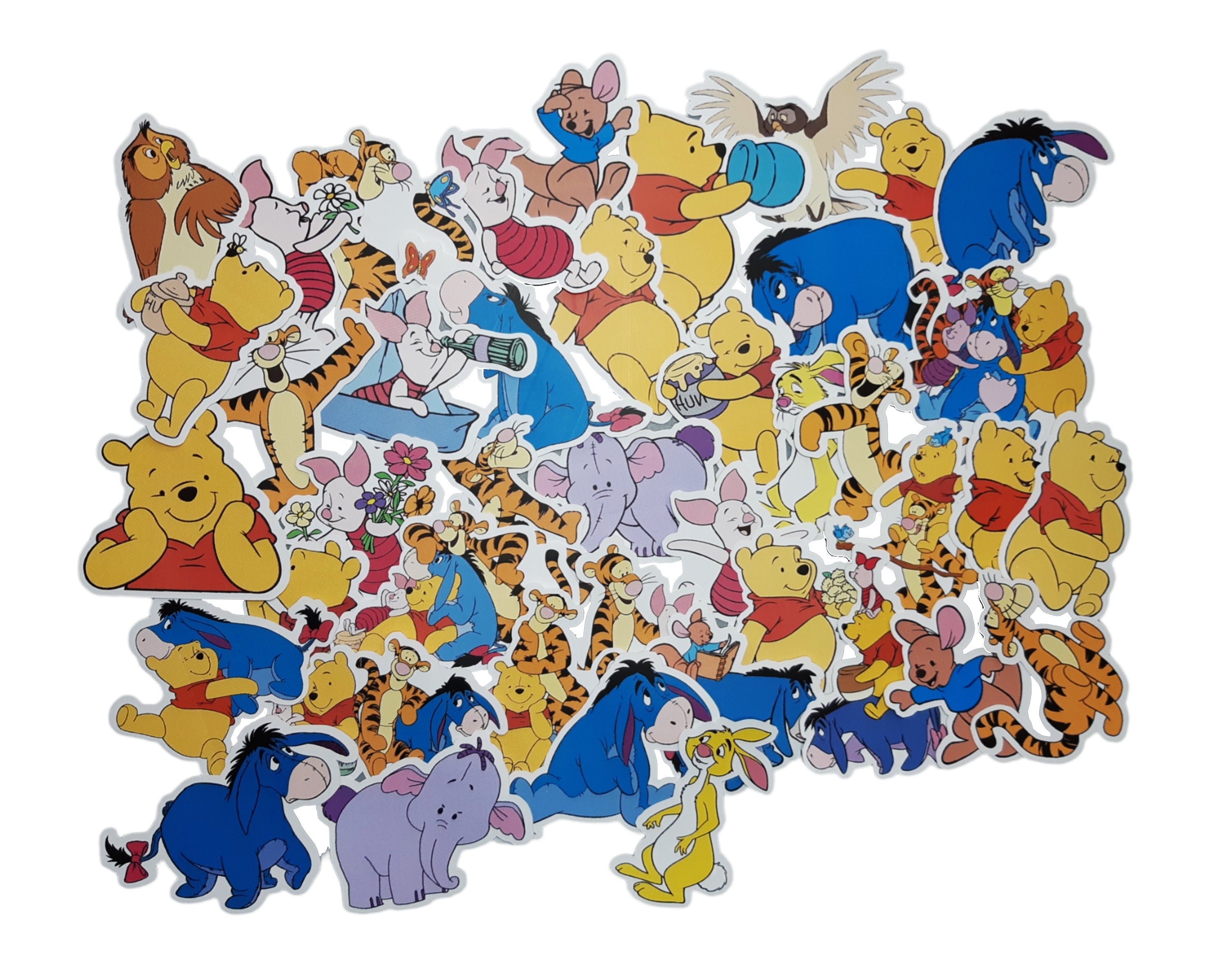 Winnie the Pooh Stickers Vinyl Sticker for Laptop, Scrapbook, Phone,  Luggage, Journal, Party Decoration Assorted Stickers 