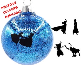 Frozen Christmas Tree Disc or Ball Ornament