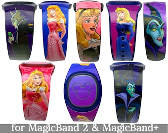 Sleeping Beauty Skin for MagicBand 2.0 or MagicBand+ | Aurora Magic Band Decal | Disney Trip | Fits Child & Adult Magic Band | Maleficent