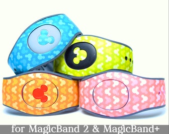 Pastel Hidden Mickey Skin for MagicBand 2 or MagicBand+ | Magic Band Decal 12 Colors | Disney Trip Sticker | For Child & Adult MagicBand