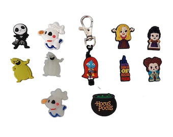 Nightmare Before Christmas and Hocus Pocus Zipper Pulls, Keychains, Bag Tags