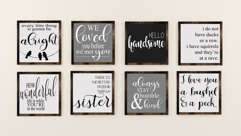 Wood Signs Home Decor Gift Ideas Sayings Inspiring Etsy
