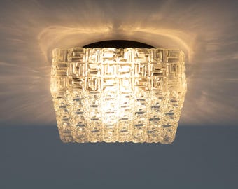 Lampada da incasso quadrata di Osvetlovaci Sklo Valasske Mezirici, anni '60