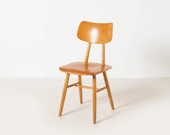 ミッドセンチュリースタイルのダイニングチェア（TON社製、ブナ材と合板使用、チェコスロバキア、1960年代）
