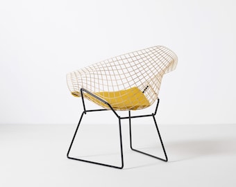 Vintage Harry Bertoia Diamond chair, Knoll, circa 1960s, reupholstered