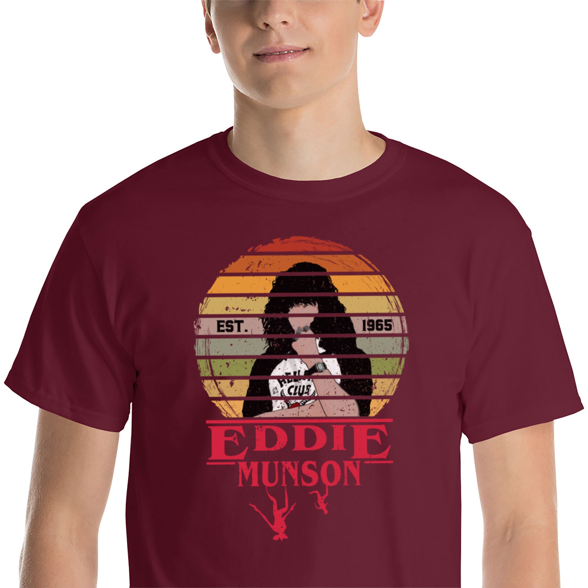 Discover Vintage Eddie Shirt, Joseph Quinn Shirt, Eddie Metal Shirt, Muson Shirt, Upside Down Shirt, Hell Club Shirt, Running Up Shirt, Fire Club