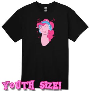 Kinder T-shirt: Pinkie Pie Mit Kopfhörern