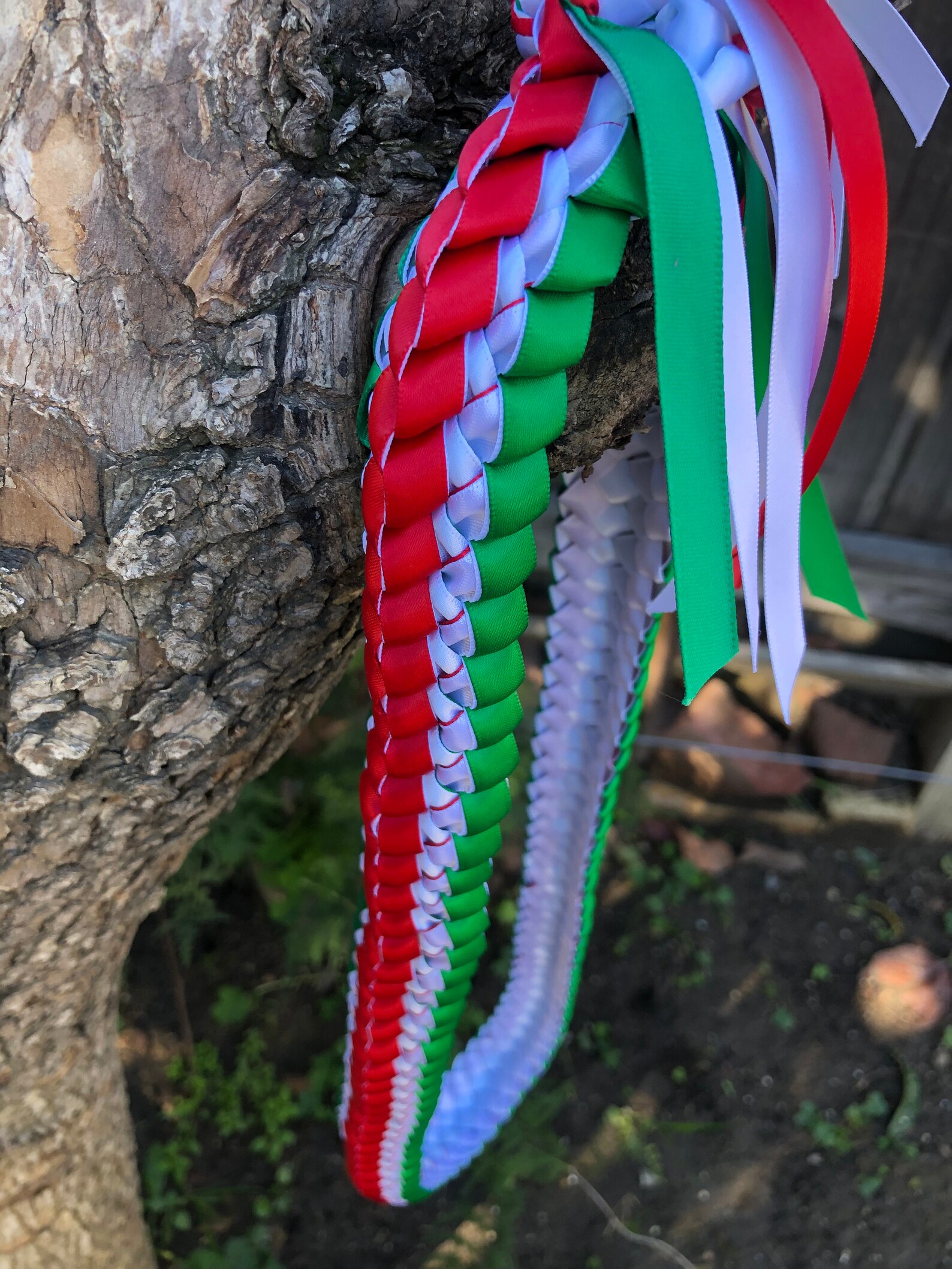 Custom Satin Tri-color Ribbon Graduation Lei With Kraft Name Tag - Etsy