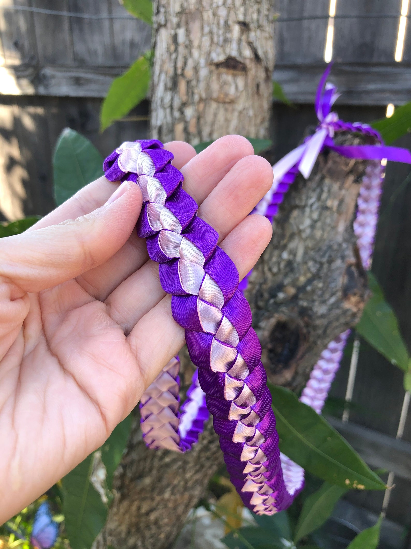 Graduation Lei Customized Choose Your Colors Satin Ribbon Etsy