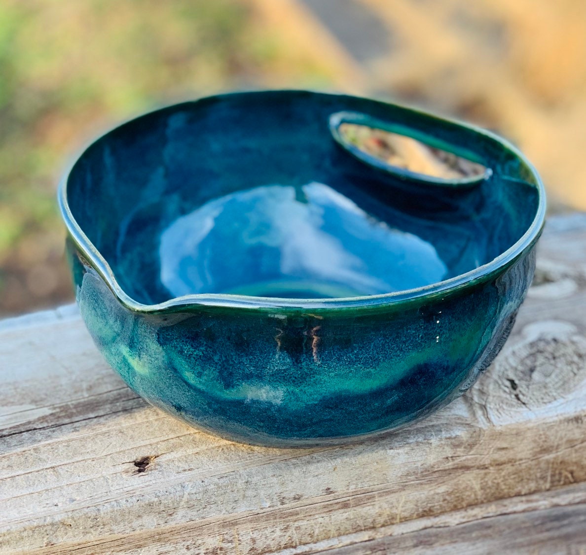 Large, Stoneware, mixing bowl 8 in Free Shipping