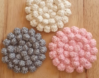 Crochet Pattern Bobble Coaster