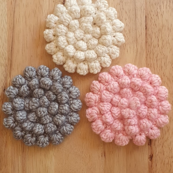 Crochet Pattern Bobble Coaster