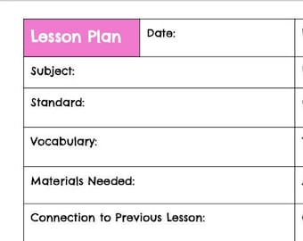 Lesson Plan & Reflection Template