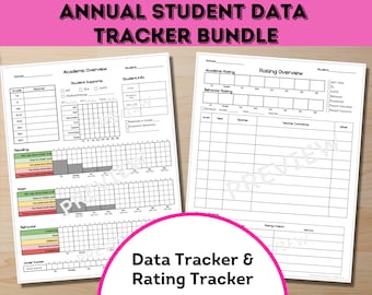 Annual Student Data Tracker Form| Academic Tracker | Behavior Tracker ...