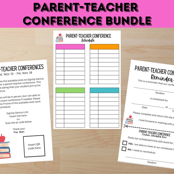 Parent-teacher Conference Schedule Sheet - Etsy