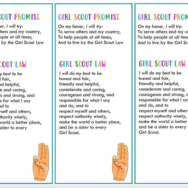 Girl Scout Promise and Law (Non-Denominational)