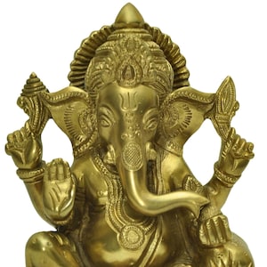 Brass Lord Ganesha Statue Ganesha Idol Ganpati Murti Brass Idol Brass Lord Ganesha