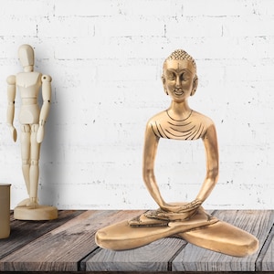 Elegant Brass Gautam Buddha  statue in Modern Art