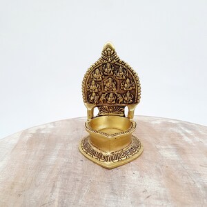 Brass AshtLaxmi Gajlaxmi Diya