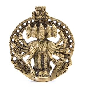 Elegant Brass Lord Panchmukhi Hanuman Statue