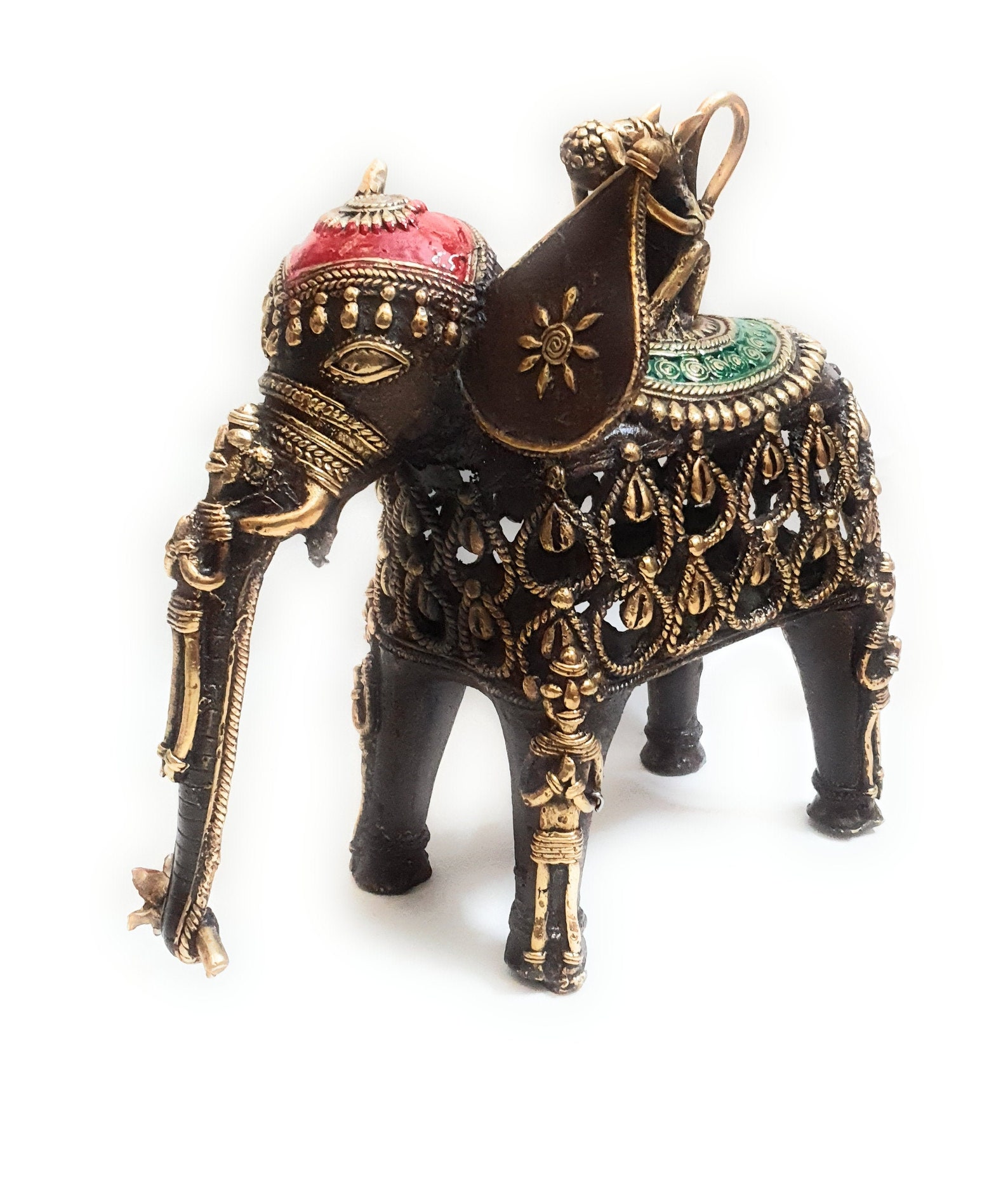 Brass Ancient Dhokra Art handmade Elephant Riding Mouse with Etsy