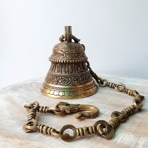 Mohan Jodero Elegant Brass Pooja Bell/ Temple Bell/ Hanging Bell