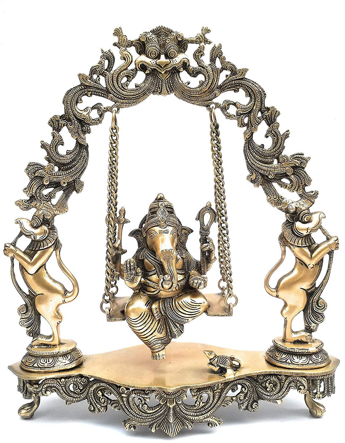 Brass Lord Ganesha on Swing/Brass Ganesh/Ganpati on Etsy
