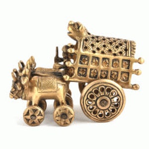 Messing Bullock Cart in antik Finish