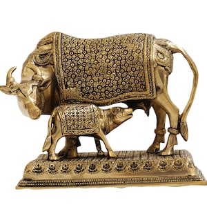 Elegant Brass cow with Calf