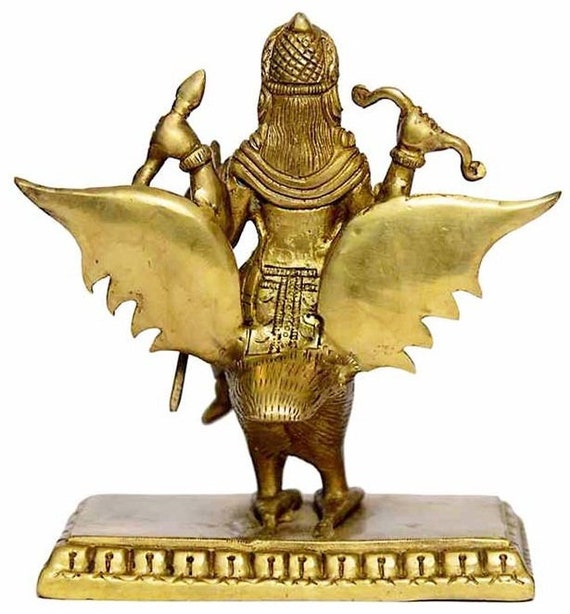 Brass Lord Shani Dev Statue Hindu God Of Good Luck Etsy