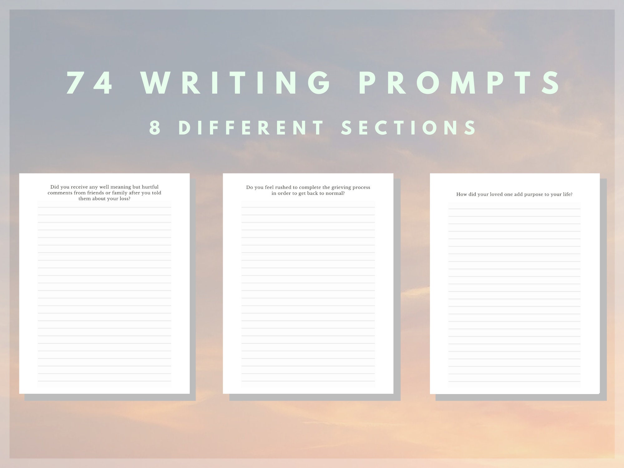 Grief Therapy Journal: Writing Through Grief, Loss of a Loved One ...