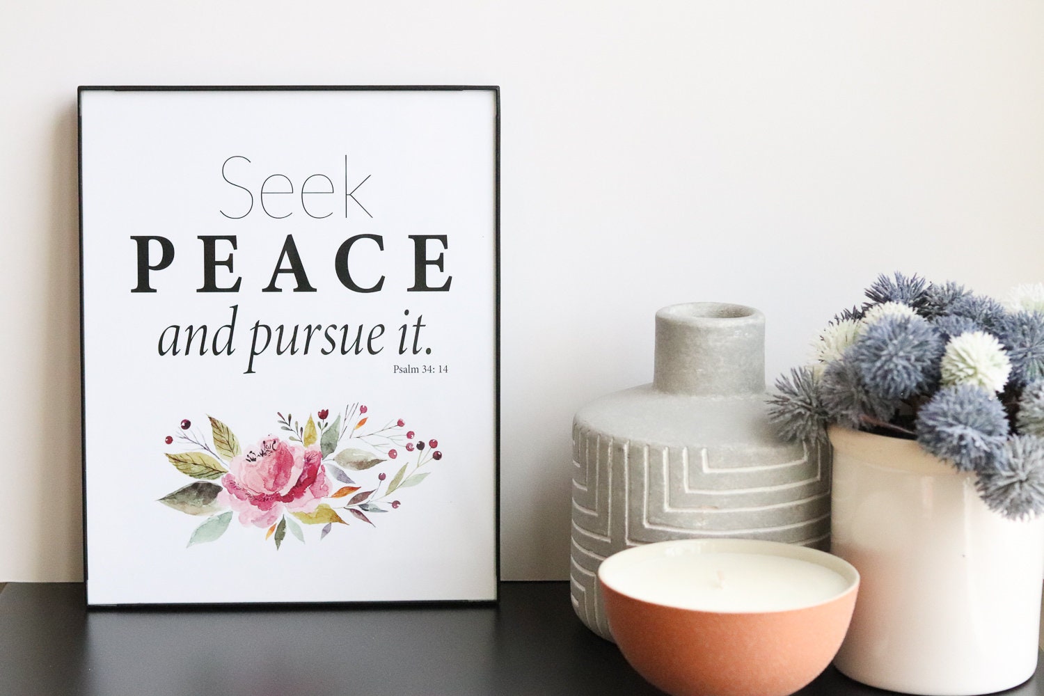 Fruit of the Spirit office wall art prints family Christianity PHYSICAL print faith encouragement housewarming gift nursery home