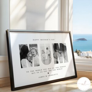 Custom Mum Photo Collage Print, Personalised Mum Photo Print, Gift For Mum, Mother&#39;s Day Gift From Kids, Mum Birthday Gift, Mum Collage