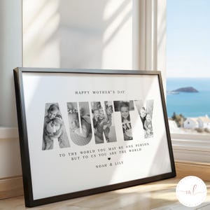 Custom Aunty Photo Collage, Gift For Aunty, Mother's Day Gift, Aunty Print, Aunty Gift, Mother's Day Print,  Aunty Birthday Present