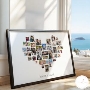 Personalised Custom Heart Photo Collage, Love Heart Photo Collage, Heart Shaped Collage, Heart Collage, Photo Gift, Photo Collage,Wall Decor