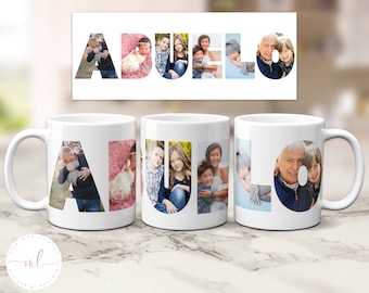 Personalised Abuelo Photo Collage Mug, Abuelo Mug, Gift For Abuelo, Father's Day Mug, Father's Day Gift, Spanish Grandfather, Grandpa Mug