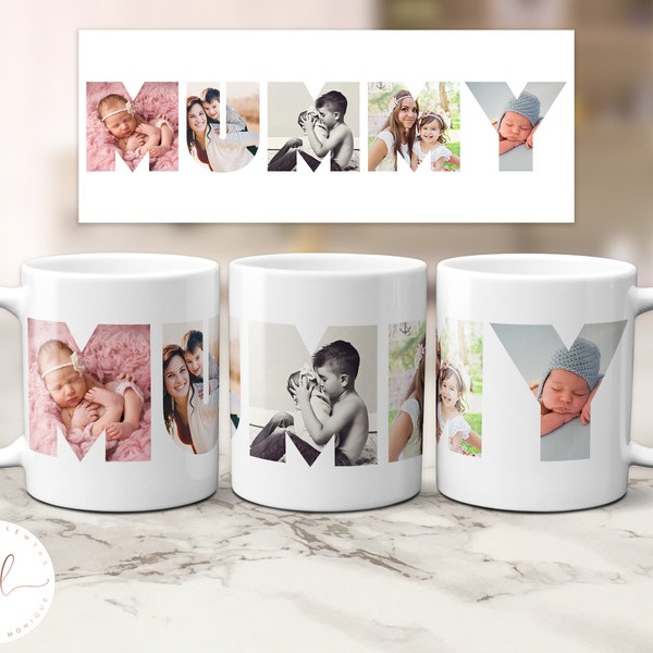 Personalised Mummy Photo Collage Mug, Mummy Mug, Mother's Day Mug Gift, Mum Mug, Gift For Mummy, Mummy Coffee Mug, Mummy Photo Mug, Mum Gift