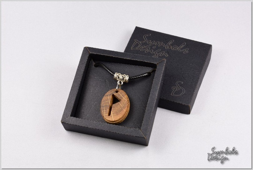 Oak Wood Pagan Celtic Wiccan Scandinavian Rune Pendant Necklace Symbol ...