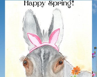 Happy spring! card - from the donkey.