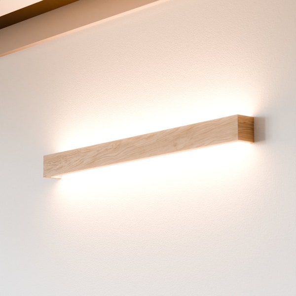 Handcrafted Wooden Sconce LED Lamp, Minimalist Wooden Linear Wall Lamp, Handmade Dining Lamp, Rectangle LED Chandelier, Ambience Wooden Lamp