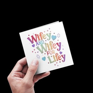 Valentijnsdagkaart/verjaardagskaart/trouwkaart Wifey en Wifey For Life