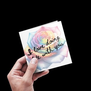 J'aime faire la vie avec vous, carte de Saint-Valentin