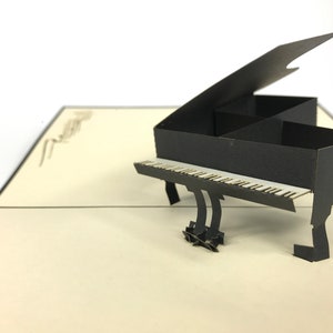 Verjaardag Piano Pop Up Kirigiami 3D kaarten handgemaakte uniqe verjaardag, bruiloft, Baby shower, verjaardag, Vaderdag, Moederdag, seizoensgebonden