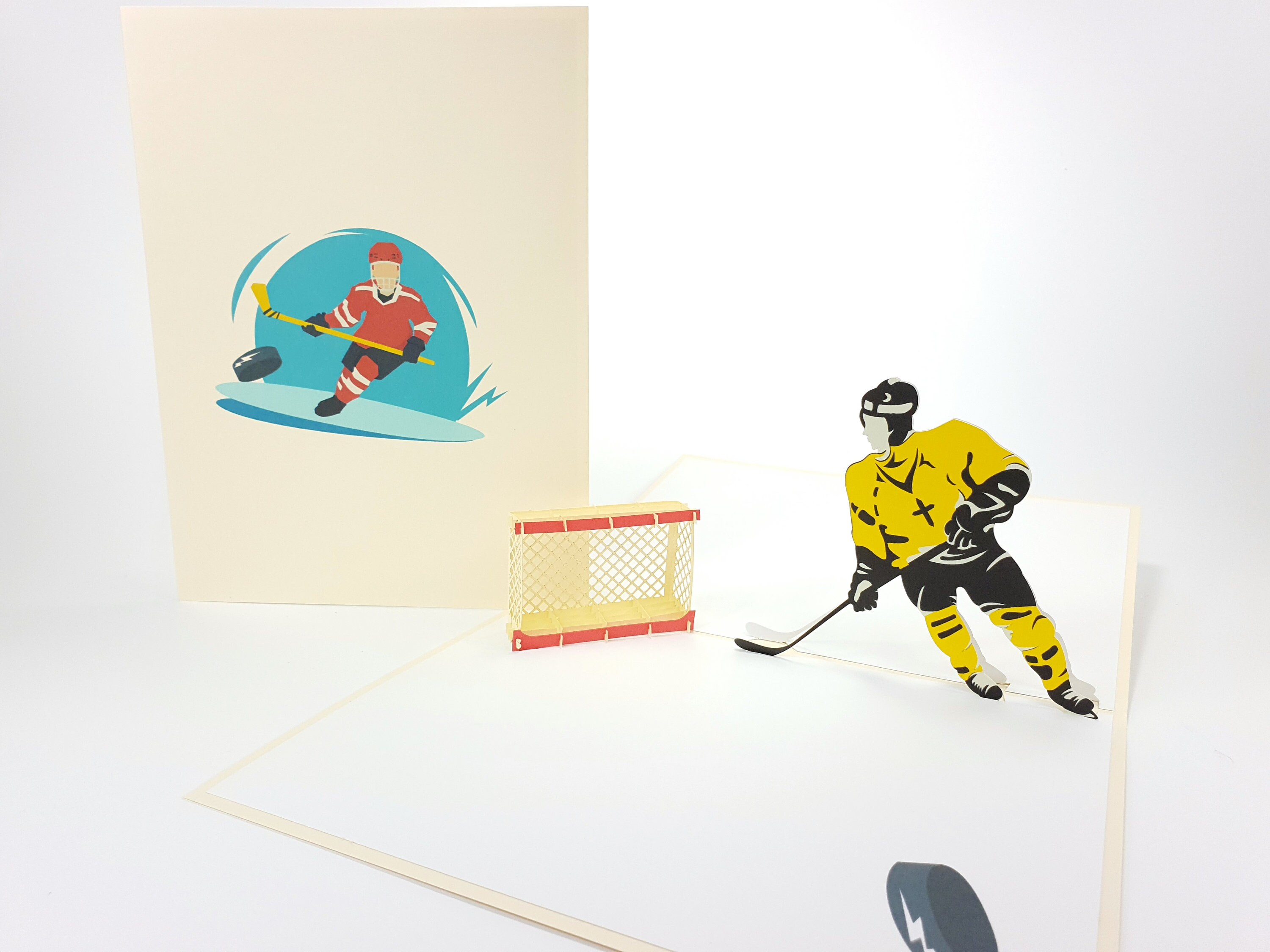 Hockey Pop up Kirigiami 3D Cards Handmade Uniqe Birthday Etsy Canada