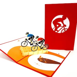 Karty 3D Pop Up Kirigiami Cycling Team, ręcznie robione, wyjątkowe, na urodziny, wesele, baby shower, rocznicę, dzień ojca, dzień matki, sezonowe